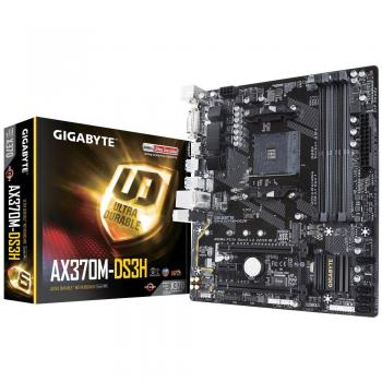 Gigabyte GA-AX370M-DS3H - Placa de base, color negro