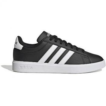 Adidas Grand Court 2.0 Cloudfoam Sneakers for Men - Comfortable Lifestyle Basketball Shoes in Core Black