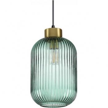 Lámpara colgante de techo Suspensión de diseño Mint-3 Cristal verde 1 bombilla 36cm E27