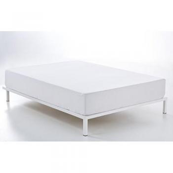Sábana Bajera Ajustable Estela 160 x 210 cm - Color Blanco - Alto Especial 35 cm - 100% Algodón