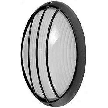 Aplique exterior oval Aquila grande 1xE27 negro