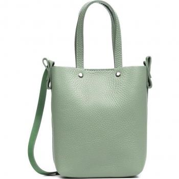 Bolso bandolera de piel auténtica Dollaro Made in Italy