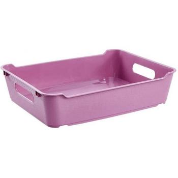 Caja de Almacenaje Keeeper A5 Frambuesa - Organizador de Plástico Resistente en Color Rosa Tamaño A5 28x21x6.5 cm