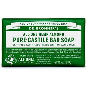 Dr bronners womens purecastile bar soap almond 140g