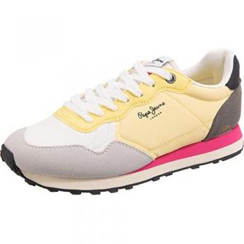 Zapatillas Running Pepe Jeans Natch Amarillo Claro Gris Fucsia Mujer - Talla 41