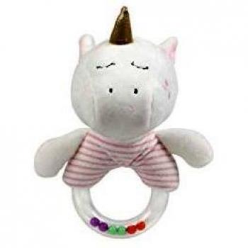 PELUCHE SONAJERO DE UNICORNIO CON BOLITAS