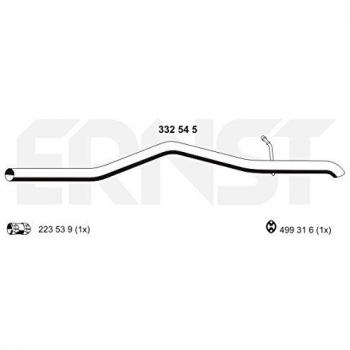 Tubo de escape ERNST 332545 trasero