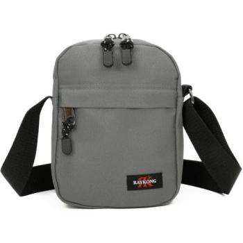 Raykong Bandolera de hombre Poliester 1000D Resistente regulable con 4 compartimientos, dimensiones 21cm x 5.5cm x 17cm, uso diario, disponible en negro, azul marino y gris