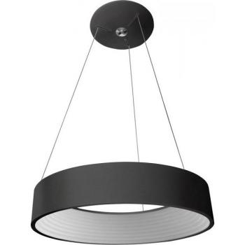 Lámpara colgante LED moderna Mattia Black, características: color negro, luz blanca cálida 3000K, potencia de 1760lm