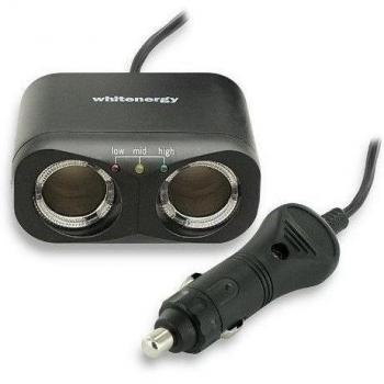 WE Cable de extensión para encendedor de cigarrillos 12V 2 conector | longitud del cable 1m