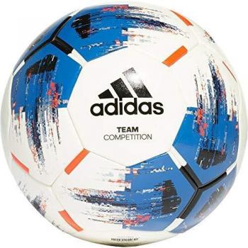 adidas Team Competitio Balón de Fútbol, Men's, Top:White/Blue/Black/Solar Red Bottom:Silver Met, 4