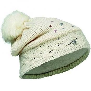 Buff Knitted, Gorro de punto para niñas, Marfil
