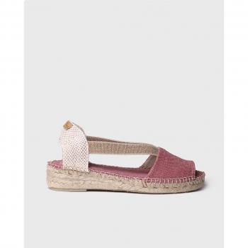 Alpargatas de cuña para mujer ELORA-V en tejido elástico con diseño exclusivo