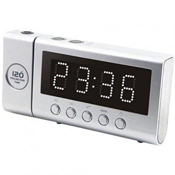 Reloj Despertador Proyector Soundmaster FUR6100SI - Radio FM, Pantalla Jumbo, Control Remoto, Doble Alarma, Temperatura