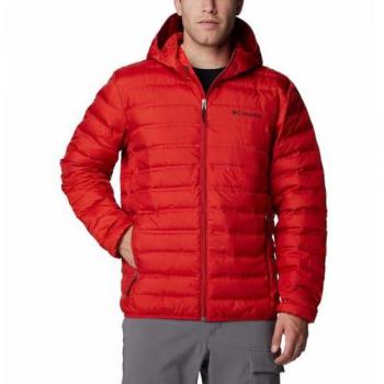 Chaqueta con capucha Columbia Lake 22 II Down roja para hombre (M)