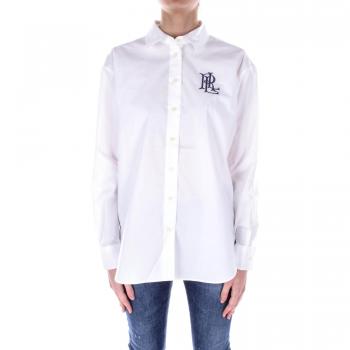 Ralph Lauren Women's White Kotta Long Sleeve Button Front Shirt