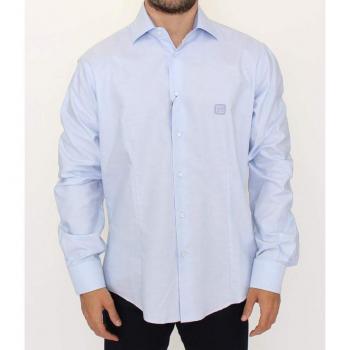 Roberto Cavalli Men's Light Blue Cotton Button Shirt - XL