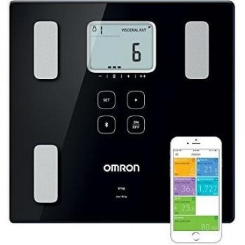 OMRON VIVA - Báscula inteligente y monitor de composición corporal con medición de peso, grasa corporal, grasa visceral, músculo esquelético, metabolismo basal e IMC