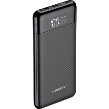Power Bank 10,000mAh con Pantalla LCD, Micro-USB, USB-C y Doble Salida USB