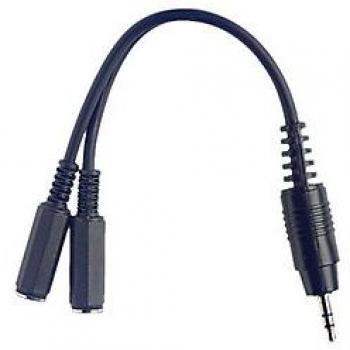 Adaptador Mini Jack Estéreo Masculino a 2 Mini Jacks Mono Femeninos Stagg