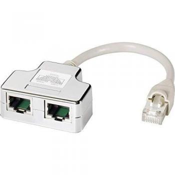 Adaptador T RJ45 1:1 Paralelo - Conexión de Red y Doble Salida