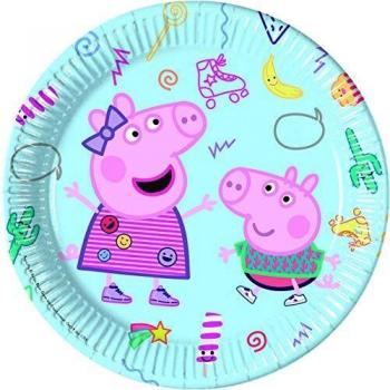 Procos 20011 Platos de papel 23cm CF8 Peppa Pig Juego Desordenado