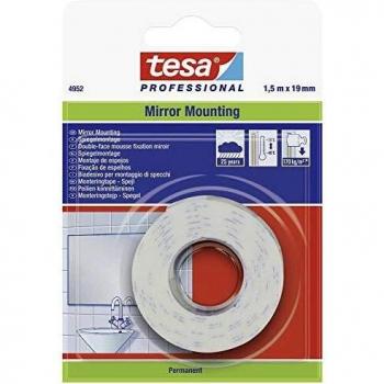 TESA 04952-00003-05 04952-00003-05-Cinta Doble Cara para Espejos Serie 4952-1,5m x 19mm Blister