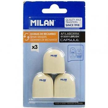 Milan Capsule - Blíster de 3 Gomas de Recambio para Afilaborra