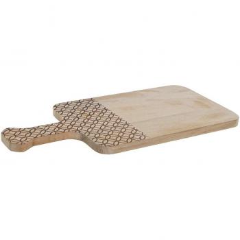 Tabla de cortar rectangular de haya natural 20 x 42 x 1,5 cm