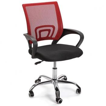 Sillón de Oficina Versa Negro Rojo Multicolor 51 x 58 cm