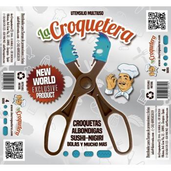 Pinza Hacer Croquetas Global Bosq, Color Aleatorio, 1 utensilio