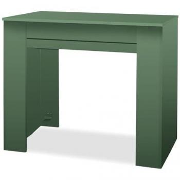 Mesa Consola Extensible 91x50/250 cm en Melamina Verde Salvia Antigraffio