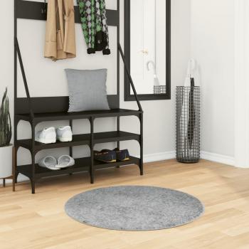 Alfombra de Pelo Largo Moderna PAMPLONA Beige Ø 80 cm - Tapete Suave y Acogedor, Diseño Elegante, Ideal para Decoración Interior, Color Neutro que Combina con Cualquier Estilo