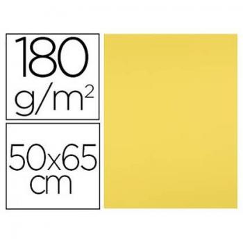 Liderpapel CX57 - Pack de 25 cartulinas, 50 x 65 cm, color amarillo limón