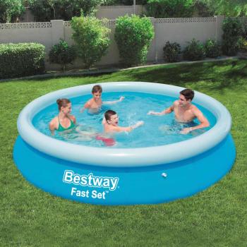 Piscina Hinchable Fast Set Bestway 5377L Redonda Azul Ø366x76 Cm