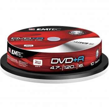 Emtec ekovpr471016cb pack de 10 dvdr 47 gb