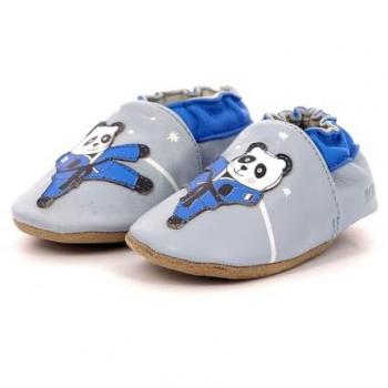 Robeez Karate Panda Baby Boy Slippers - Soft Sole Indoor Footwear