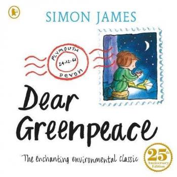 Libro Dear Greenpeace - Edición ilustrada, dirigido a niños, temática sobre el medio ambiente y la conservación marina, incluye ilustraciones coloridas y un mensaje educativo sobre la importancia de cuidar los océanos