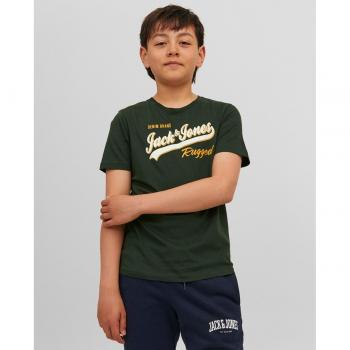 Camiseta Jack & Jones Junior - Logo - Verde