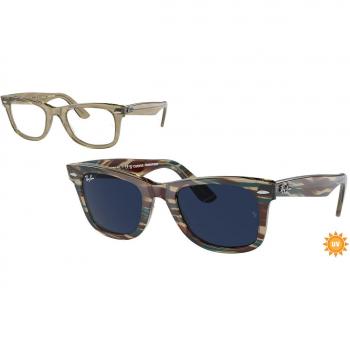 Ray-Ban RB2140 Wayfarer 1387GG Unisex Squadrata Grigio Sunglasses