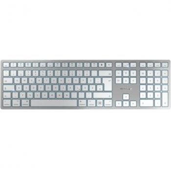 Cherry KW 9100 Slim for Mac - Teclado USB + Bluetooth QWERTZ Alemán Plata