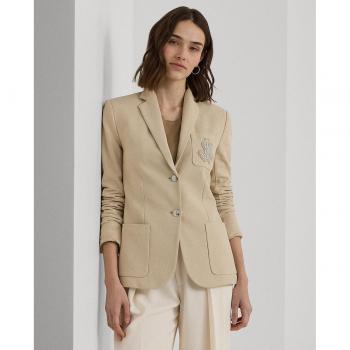 Lauren Ralph Lauren Beige Anfisa Lined Blazer for Women, Size S