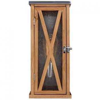 Lámpara de Pared Exterior Lumiere 1 Luz Roble Natural IP44 E27
