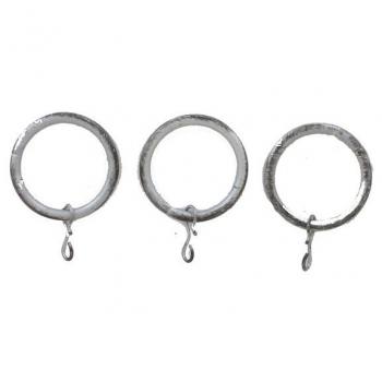 Juego de 8 Anillas para Cortinas - Plata Mate
