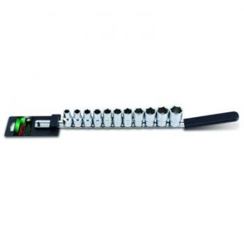Juego de llaves de vaso dodecagonal TOPTUL GAAQ1102 Acero cromo vanadio 1/2 cuadrado (10-17, 19, 21, 22 mm)