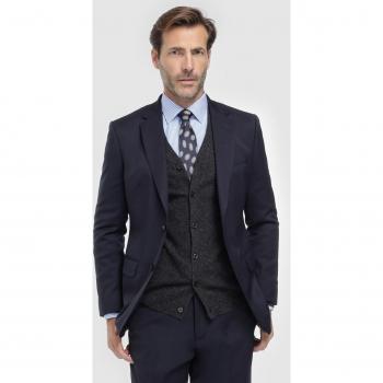 Chaqueta de traje separate de hombre regular liso azul Emidio Tucci