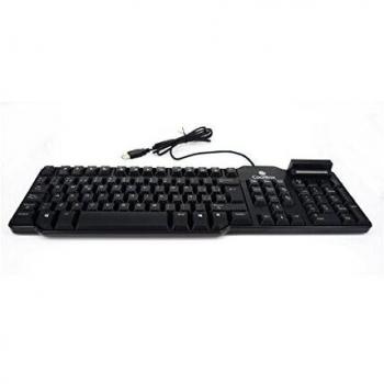 Teclado USB CoolBox COO-TEC02DNI con Lector DNIe, QWERTY Español, Negro