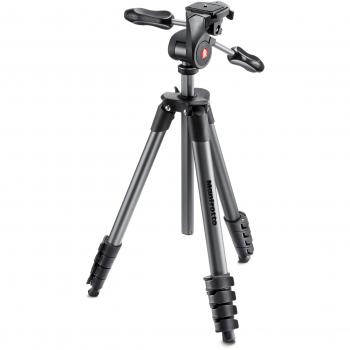 Manfrotto Compact Advanced, Trípode Fotográfico con Rótula 3 Way , para Cámaras Réflex Digitales