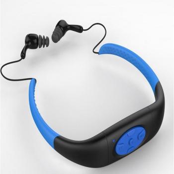 Reproductor MP3 Deportivo IPX8 Impermeable 4G/8G para Natación y Buceo con Radio FM y Auriculares Estéreo