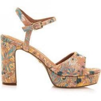 Sandalias de mujer Mariamare 68425 con tacón de 9cm y estampado multicolor